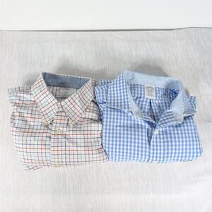 Brooks Brothers Dress Shirts Mens Extra Large 17.5 34 Neck White Lot/Bundle of 2